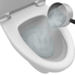 WC suspendu bouché